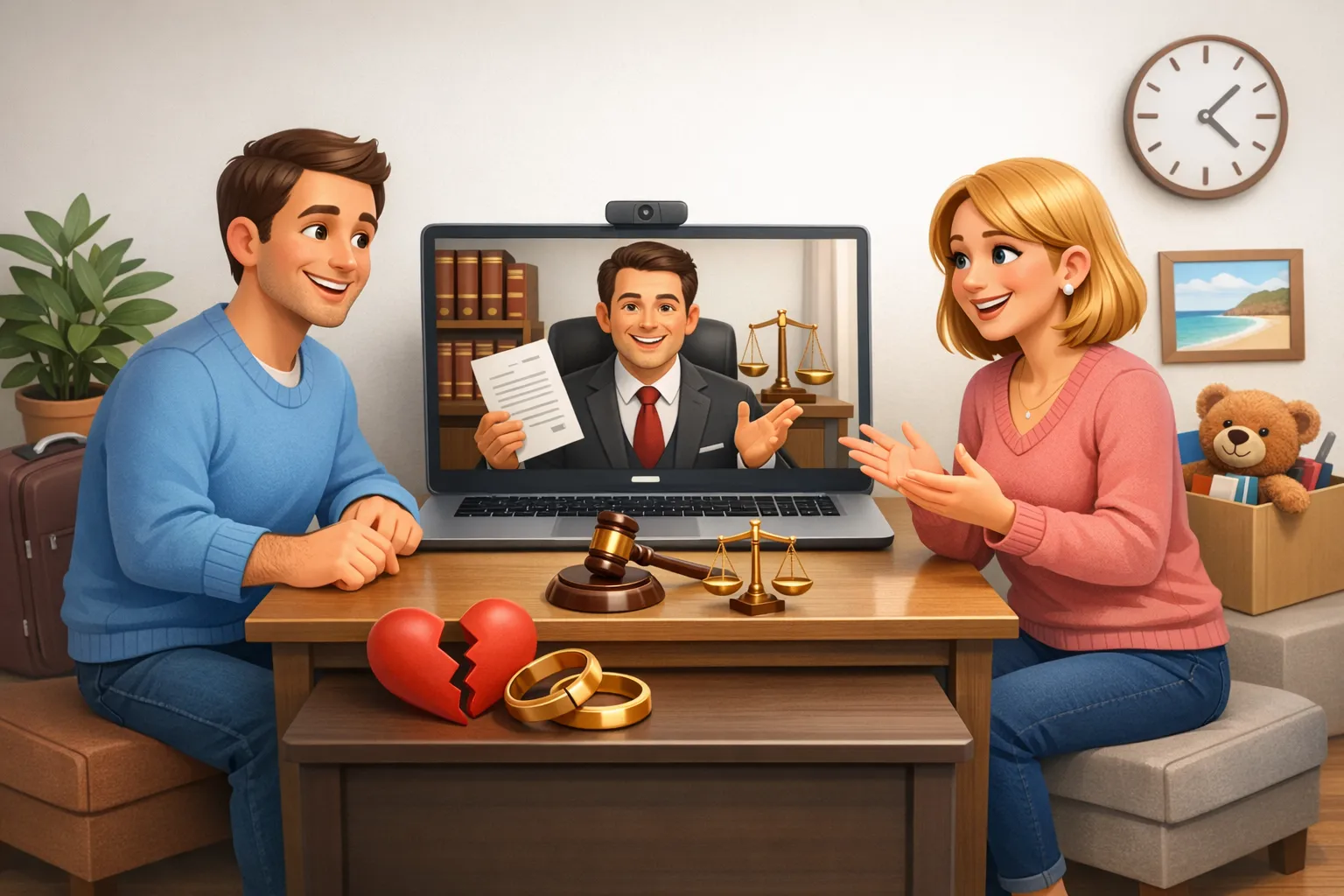 Развод через видеоконференцию в суде с участием семейного адвоката онлайн